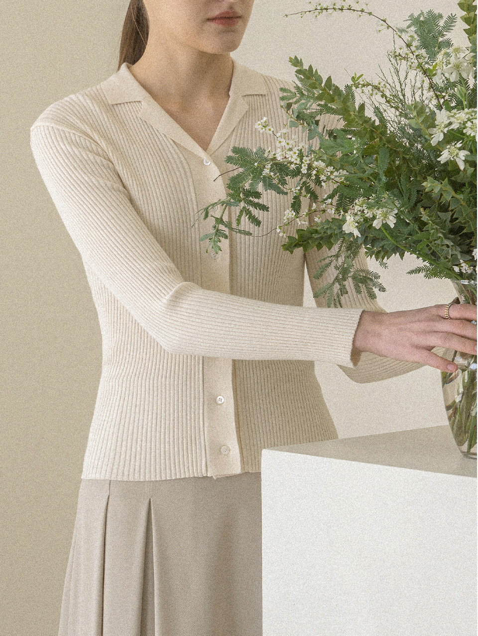 WINDY RIBBED KNIT_IVORY