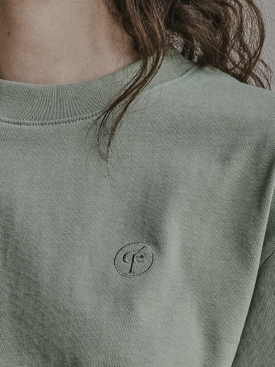 OVERSIZED LOGO EMBROIDERED T-SHIRT_GREEN